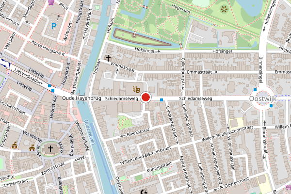 Brandweer-melding op Schiedamseweg, Vlaardingen op 2 augustus, kaart-overzicht
