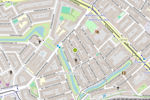 Ambulance-melding op Van der Schellingstraat, Rotterdam op 2 augustus, kaart-overzicht
