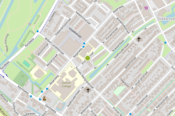 Ambulance-melding op Prinsenstraat, Ridderkerk op 19 mei, kaart-overzicht