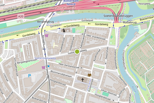 Ambulance-melding op Soetendaalseweg, Rotterdam op 2 augustus, kaart-overzicht