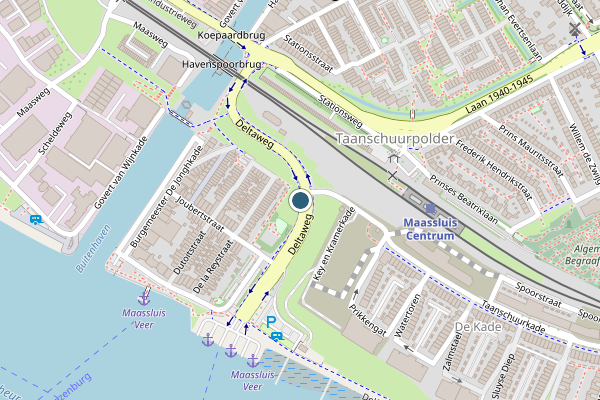 Politie-melding op Deltaweg, Maassluis op 2 augustus, kaart-overzicht