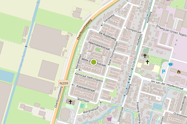 Ambulance-melding op Witte de Withstraat, Bleiswijk op 2 augustus, kaart-overzicht