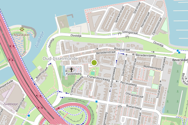 Ambulance-melding op Graze Weitje, Rotterdam op 3 augustus, kaart-overzicht