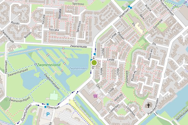 Ambulance-melding op Vijverlaan, Krimpen aan den IJssel op 3 augustus, kaart-overzicht