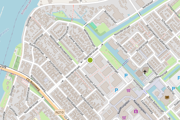Ambulance-melding op Prinses Beatrixstraat, Krimpen aan den IJssel op 3 augustus, kaart-overzicht