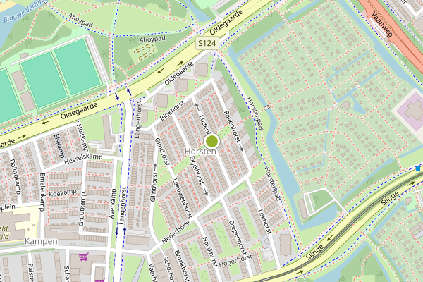 Ambulance-melding op Ludenhorst, Rotterdam op 3 augustus, kaart-overzicht