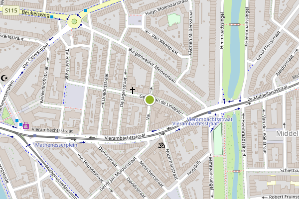 Ambulance-melding op Van der Palmstraat, Rotterdam op 19 mei, kaart-overzicht