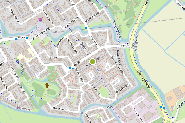 Ambulance-melding op Peddelkreek, Spijkenisse op 3 augustus, kaart-overzicht