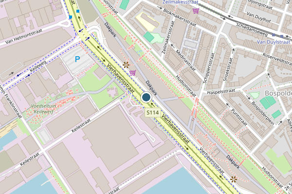 Politie-melding op Vierhavensstraat, Rotterdam op 3 augustus, kaart-overzicht