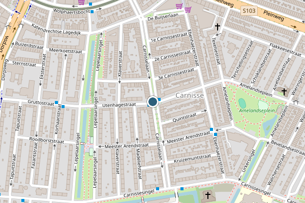 Politie-melding op Carnisselaan, Rotterdam op 3 augustus, kaart-overzicht