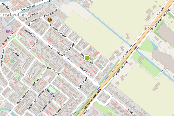 Ambulance-melding op Marijkestraat, Bergschenhoek op 19 mei, kaart-overzicht