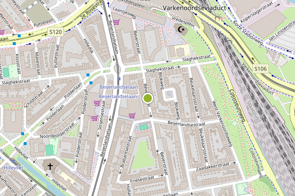 Ambulance-melding op Beverstraat, Rotterdam op 3 augustus, kaart-overzicht