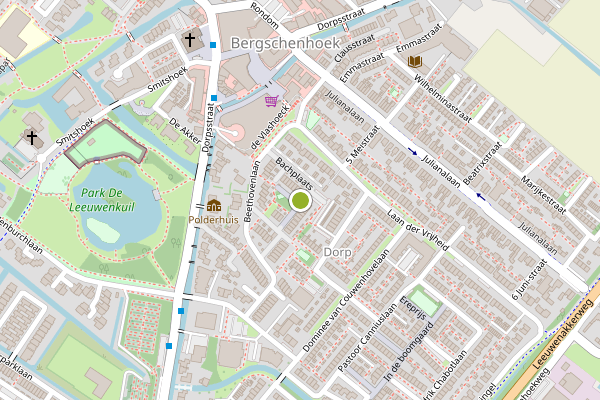 Ambulance-melding op Bachplaats, Bergschenhoek op 3 augustus, kaart-overzicht