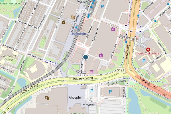 Politie-melding op Sallandweg, Rotterdam op 3 augustus, kaart-overzicht