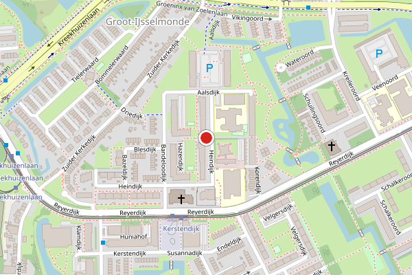 Brandweer-melding op Hazendijk, Rotterdam op 3 augustus, kaart-overzicht