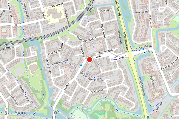 Brandweer-melding op Gaard, Spijkenisse op 3 augustus, kaart-overzicht