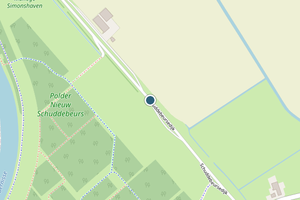 Politie-melding op Schuddebeursedijk, Simonshaven op 3 augustus, kaart-overzicht
