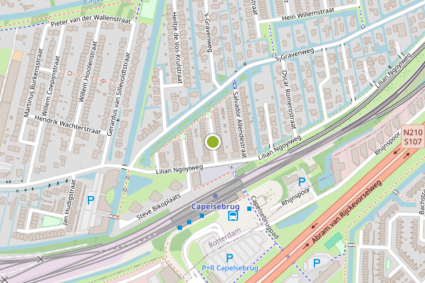 Ambulance-melding op Andrej Sacharovstraat, Rotterdam op 3 augustus, kaart-overzicht
