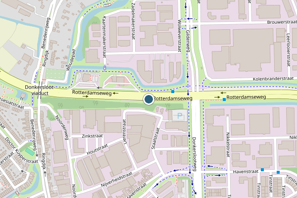 Politie-melding op Rotterdamseweg, Ridderkerk op 3 augustus, kaart-overzicht