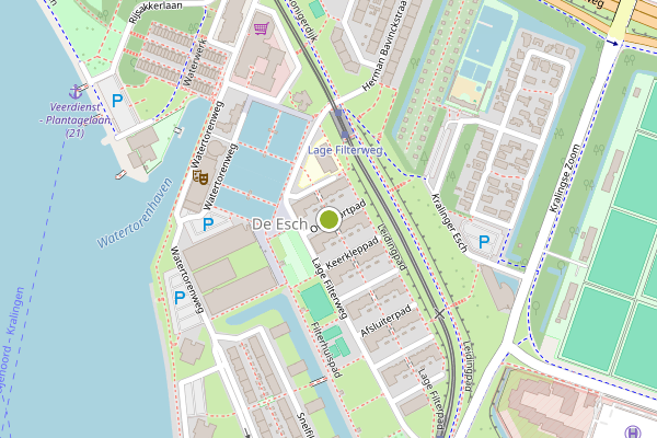Ambulance-melding op Overstortpad, Rotterdam op 3 augustus, kaart-overzicht