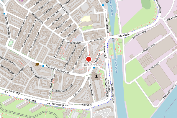 Brandweer-melding op Ridderkerksestraat, Schiedam op 3 augustus, kaart-overzicht