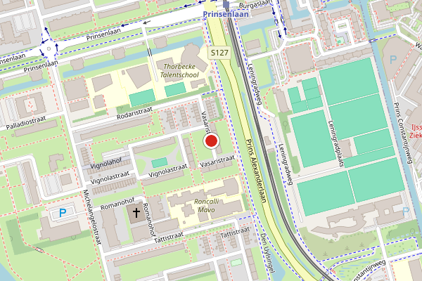 Brandweer-melding op Vasaristraat, Rotterdam op 4 augustus, kaart-overzicht