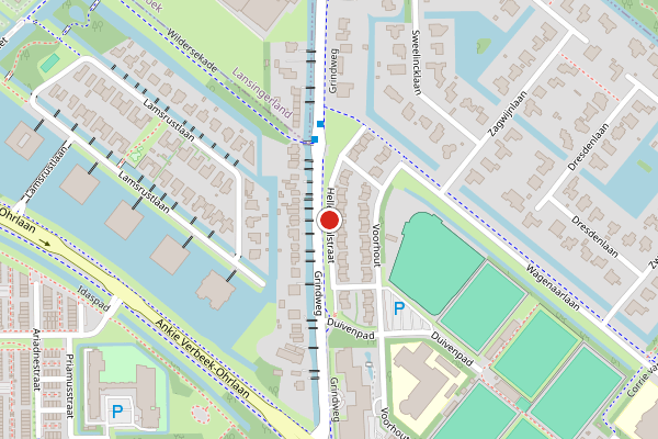 Brandweer-melding op Hellendaalstraat, Rotterdam op 4 augustus, kaart-overzicht
