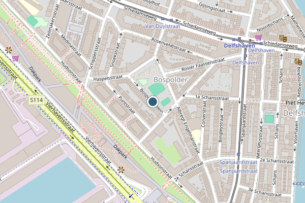 Politie-melding op Bospolderplein, Rotterdam op 4 augustus, kaart-overzicht