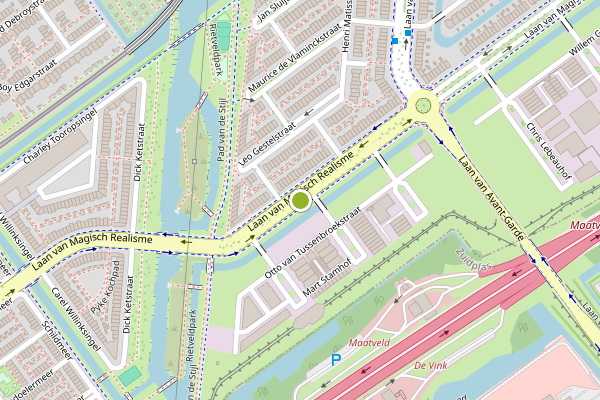 Ambulance-melding op Laan van Magisch Realisme, Rotterdam op 20 mei, kaart-overzicht