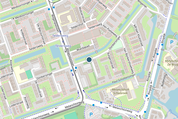 Politie-melding op Donkersingel, Rotterdam op 4 augustus, kaart-overzicht