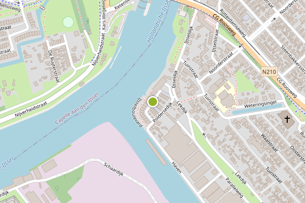 Ambulance-melding op Onder de Linden, Krimpen aan den IJssel op 4 augustus, kaart-overzicht