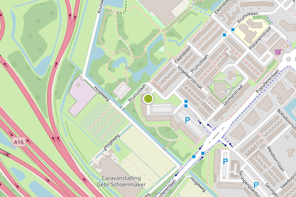 Ambulance-melding op Goudenregenplantsoen, Ridderkerk op 20 mei, kaart-overzicht