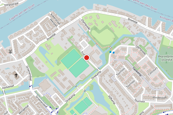 Brandweer-melding op Trimbaan, Krimpen aan den IJssel op 4 augustus, kaart-overzicht