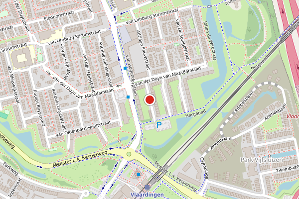 Brandweer-melding op van Hoornbeekstraat, Vlaardingen op 4 augustus, kaart-overzicht