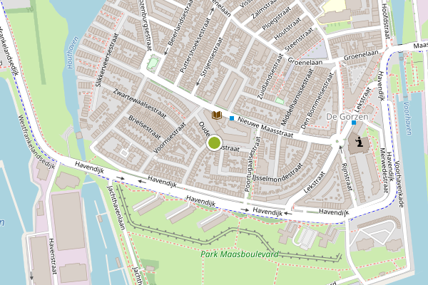 Ambulance-melding op Oude Maasstraat, Schiedam op 4 augustus, kaart-overzicht