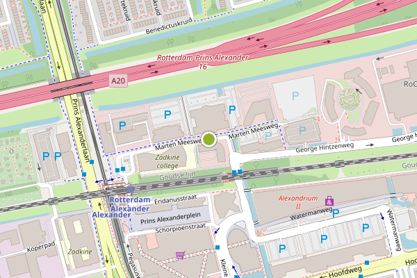 Ambulance-melding op Marten Meesweg, Rotterdam op 4 augustus, kaart-overzicht