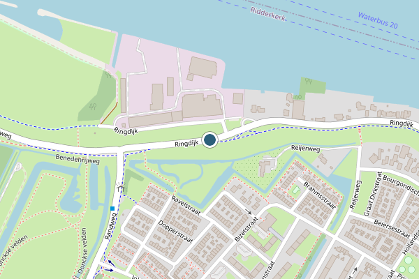 Politie-melding op Ringdijk, Ridderkerk op 4 augustus, kaart-overzicht
