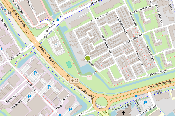 Ambulance-melding op Westersingel, Spijkenisse op 4 augustus, kaart-overzicht