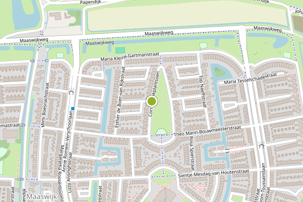 Ambulance-melding op Corrie Vonkplantsoen, Spijkenisse op 4 augustus, kaart-overzicht