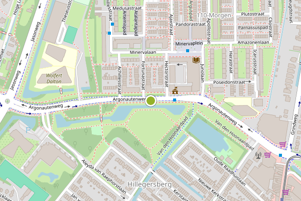 Ambulance-melding op Argonautenweg, Rotterdam op 4 augustus, kaart-overzicht