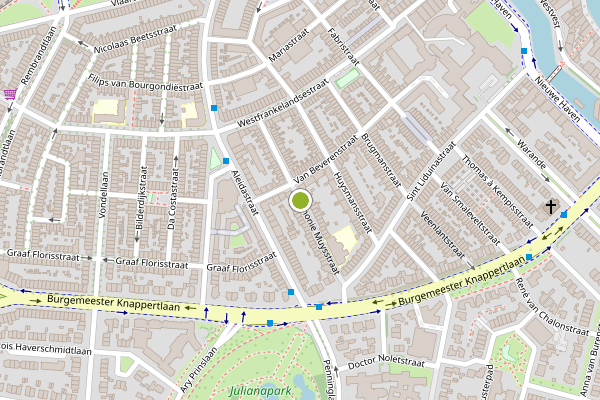 Ambulance-melding op Anthonie Muysstraat, Schiedam op 4 augustus, kaart-overzicht
