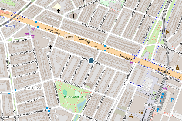 Ambulance + Politie samen ter plaatse op Flakkeesestraat, Rotterdam op 4 augustus, kaart-overzicht nieuws-bericht