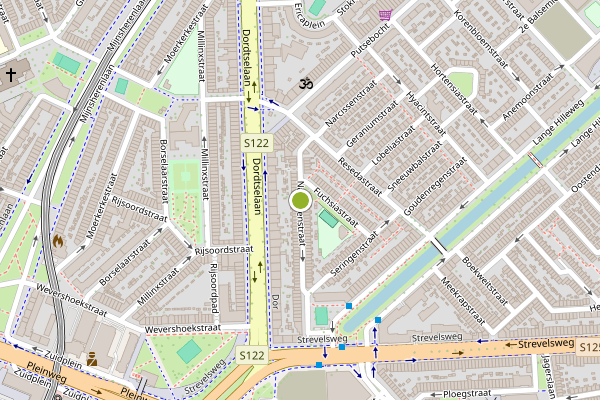 Ambulance-melding op Narcissenstraat, Rotterdam op 4 augustus, kaart-overzicht