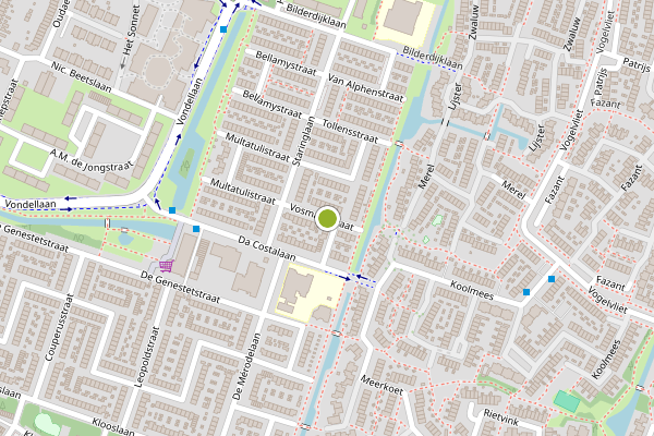 Ambulance-melding op Vosmaerstraat, Ridderkerk op 4 augustus, kaart-overzicht