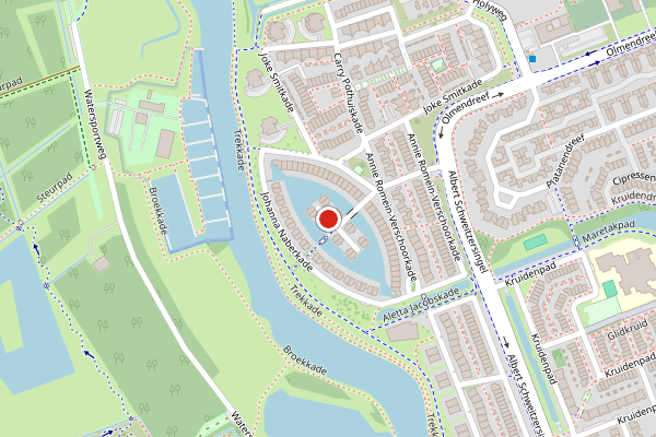 Brandweer-melding op Johanna Naberkade, Vlaardingen op 4 augustus, kaart-overzicht