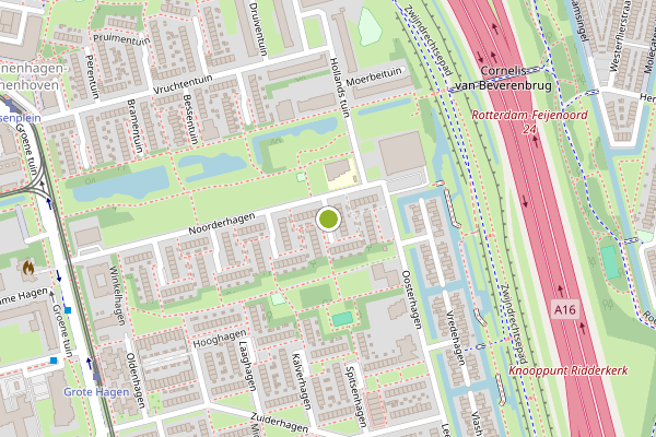 Ambulance-melding op Steenhagen, Rotterdam op 4 augustus, kaart-overzicht