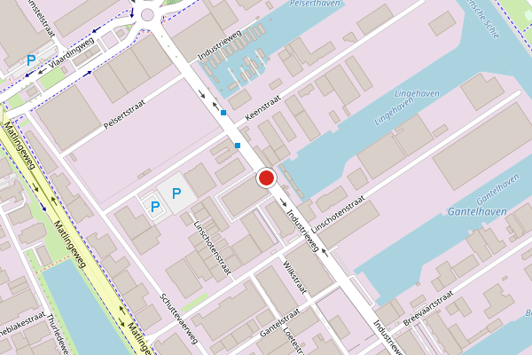 Brandweer-melding op Industrieweg, Rotterdam op 5 augustus, kaart-overzicht