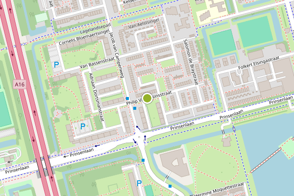 Ambulance-melding op Philip Vingboonsstraat, Rotterdam op 5 augustus, kaart-overzicht