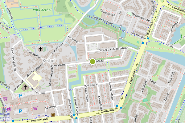 Ambulance-melding op Kerklaan, Schiedam op 5 augustus, kaart-overzicht