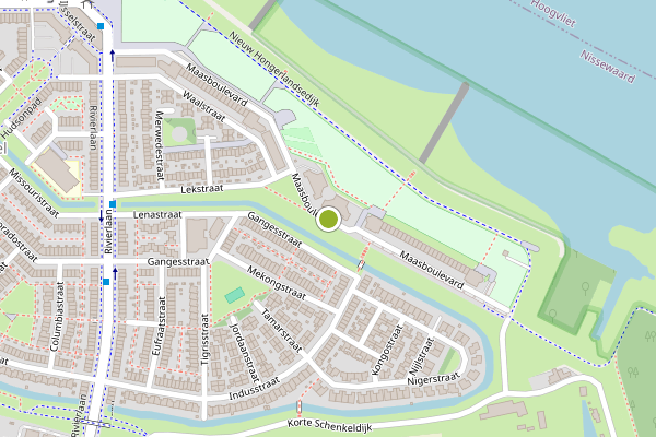 Ambulance-melding op Maasboulevard, Spijkenisse op 5 augustus, kaart-overzicht